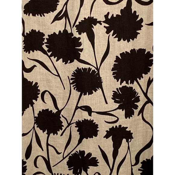 Casual Corner 100% Linen Maxi Sheath Dress Size 10 Brown Floral Print Side Slits - Picture 6 of 9